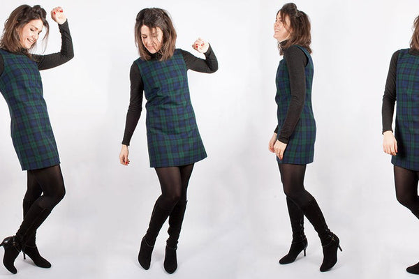 Sewing a 60s Tartan Pinafore Dress & How to Pattern Match Fabric