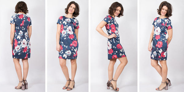 how to sew short sleeves on a dress How to sew the Lou Box Dress 1 short cuff sleeves
