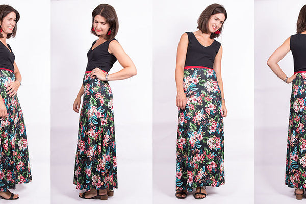 Sewing a Tropical Jersey Maxi Dress