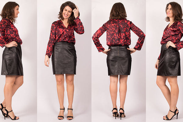Sewing a Leather Look Skirt