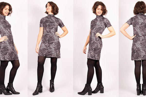 Sewing Jalie 3903 - a Simple Knit Shift Dress