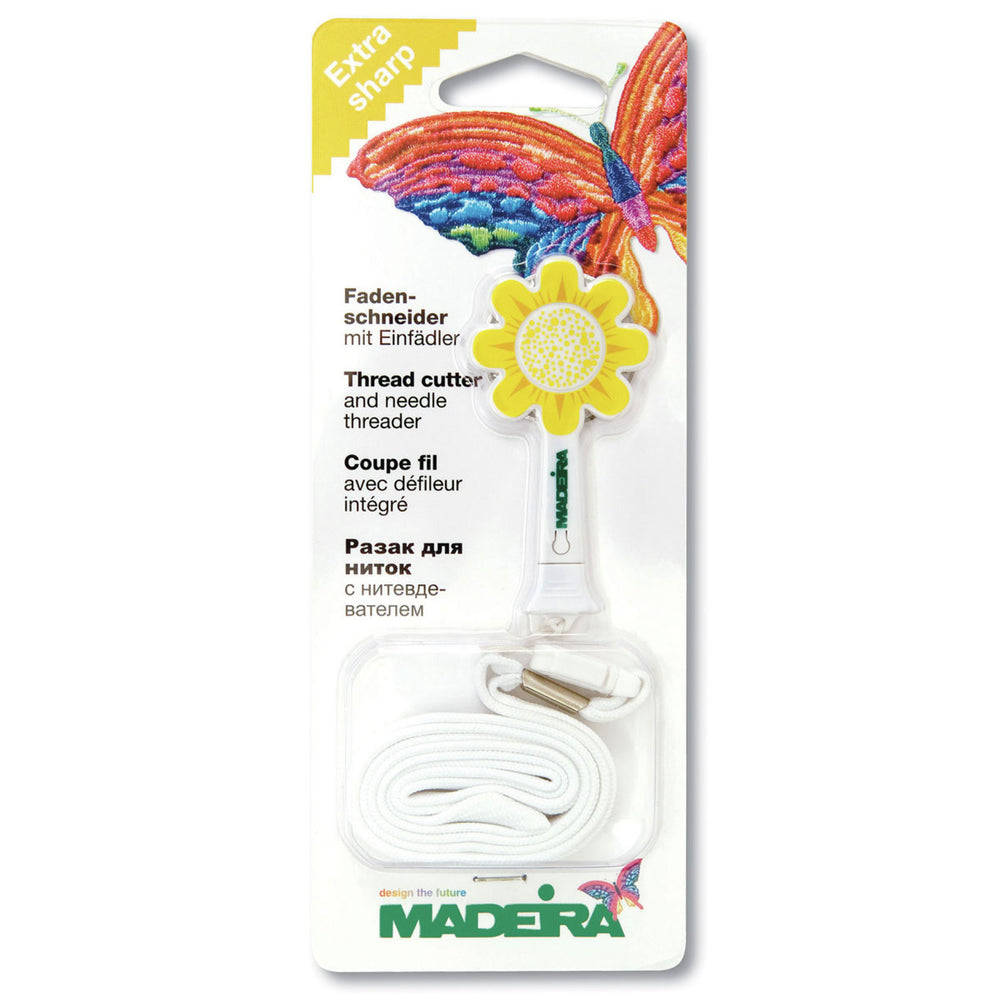 Daisy Thread Cutter Madeira Daisy Thread Cutter and Needle Threader with Lanyard. – Sew ...