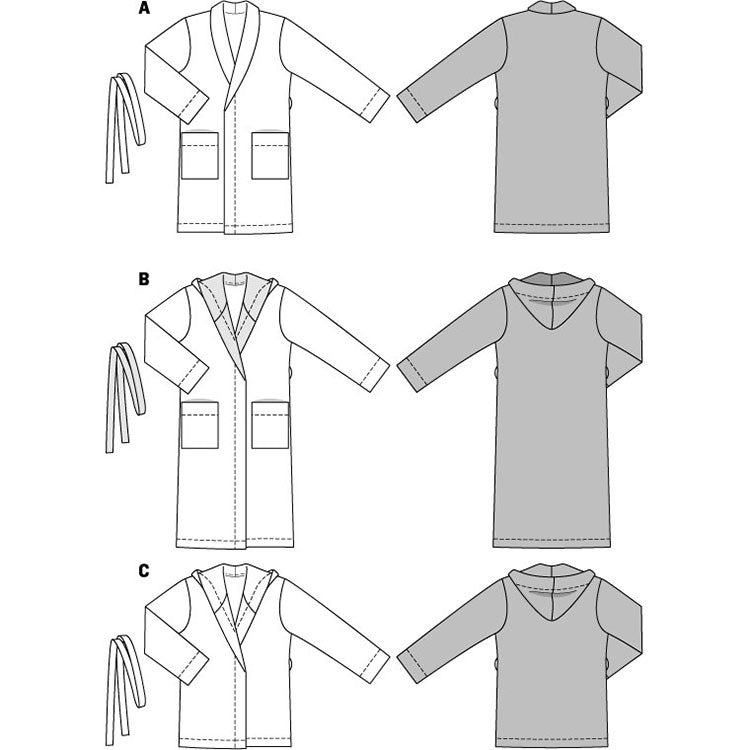 Bath Robes Burda Sewing Pattern No. 6740. Size XS-XL. – Sew Essential
