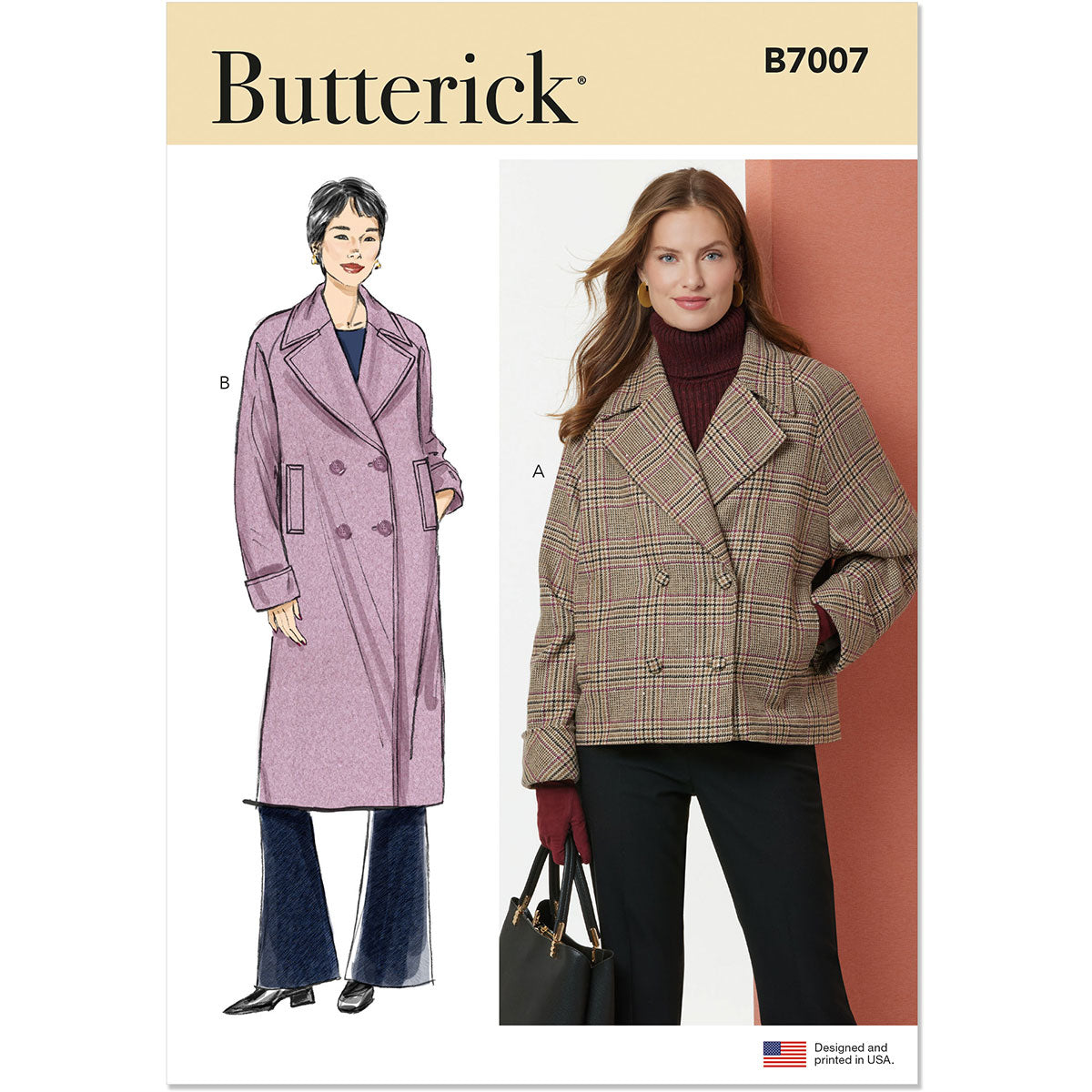 Misses Jacket and Coat Butterick Sewing Pattern 7007 – Sew Essential