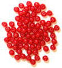 Craft Factory Pearls - Plastic. Red. 4mm.