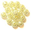 Craft Factory Pearls - Plastic. Cream. 8mm.