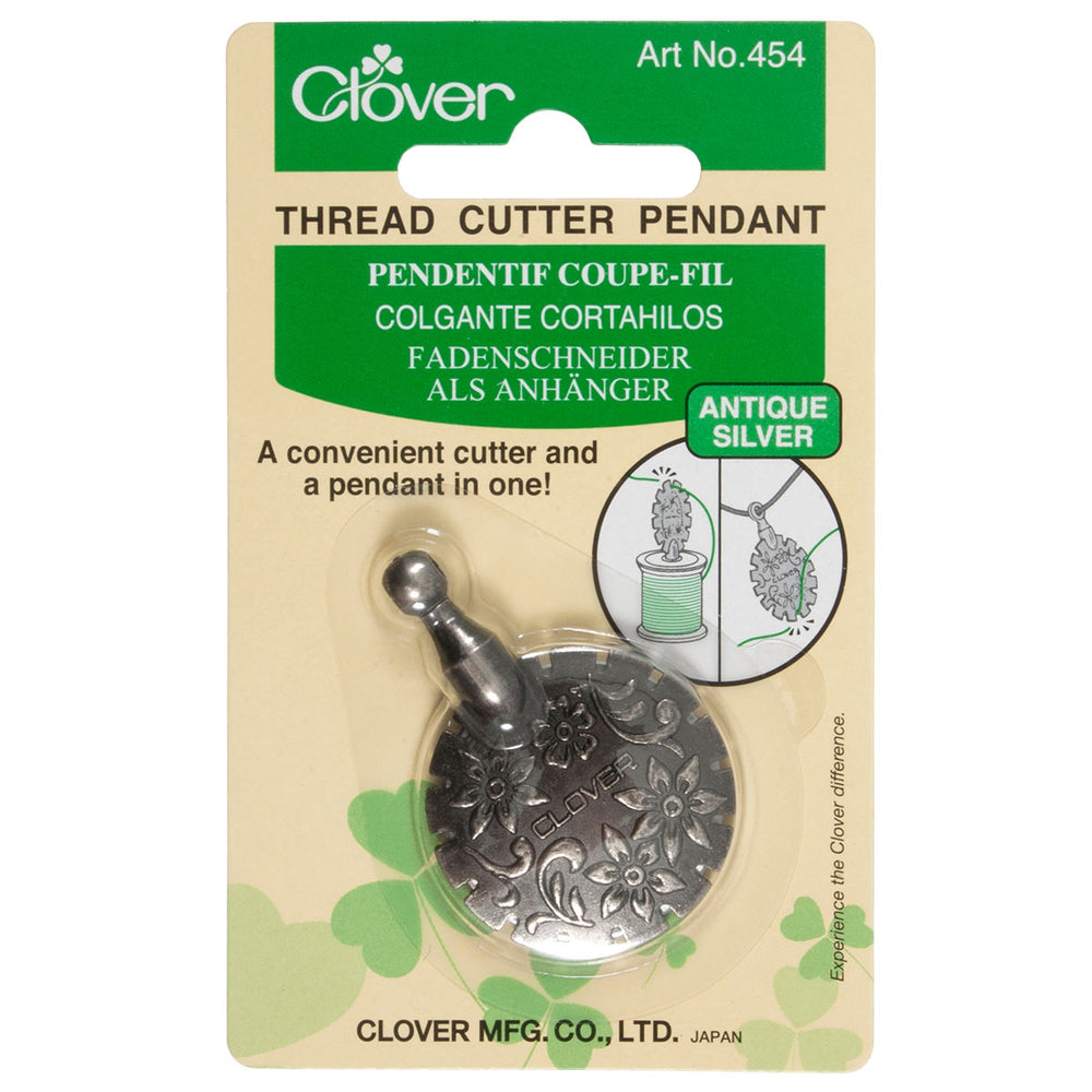 Old Thread Cutter Clover Thread Cutter Pendant. Antique Silver – Sew Essential