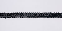 Essential Trimmings - Black Stretch Sequins. 20mm x 10m.