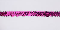 Essential Trimmings - Fuschia Stretch Sequins. 20mm x 10m.