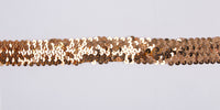 Essential Trimmings - Gold Stretch Sequins. 30mm x 10m.