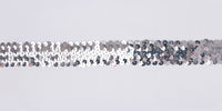 Essential Trimmings - Silver Stretch Sequins. 30mm x 10m.