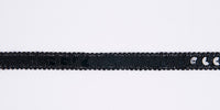 Black Lurex Sequin Trim. 12mm x 20m.