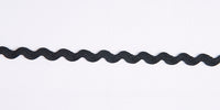 Black Rayon Ric Rac. 8mm x 50m.