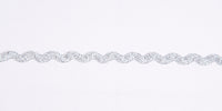 Silver Metallic Rayon Ric Rac. 5mm x 50m.