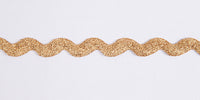 Gold Metallic Rayon Ric Rac. 10mm x 25m.