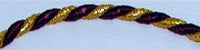 Gold / Burgundy Cord. 3mm x 20m.