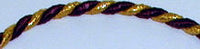 Gold / Burgundy Cord. 6mm x 20m.