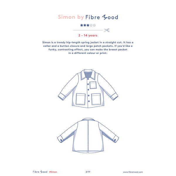 Simon Pattern Works Simon Jacket Fibre Mood Sewing Pattern – Sew Essential