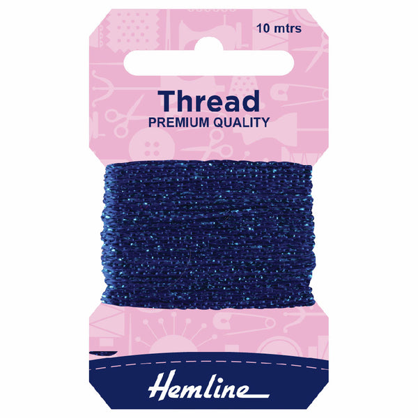 Glittered Thread Hemline Glitter Thread. 10m. Royal Blue – Sew Essential