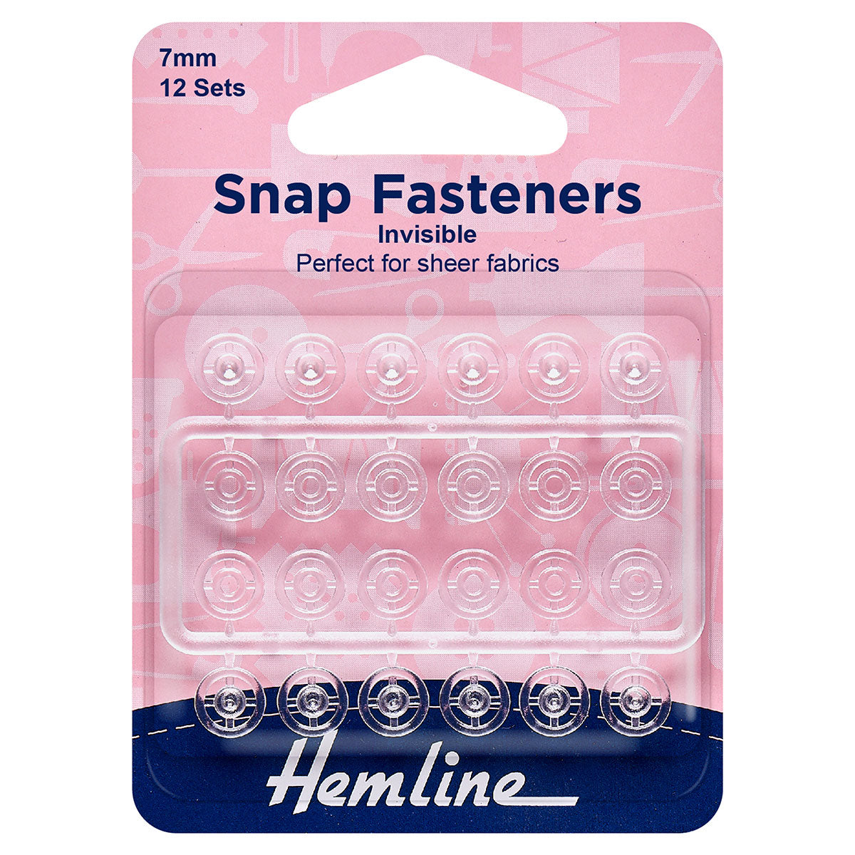 Hemline Nylon Invisible Snap Fasteners. 7mm. (1/4 inch) – Sew Essential