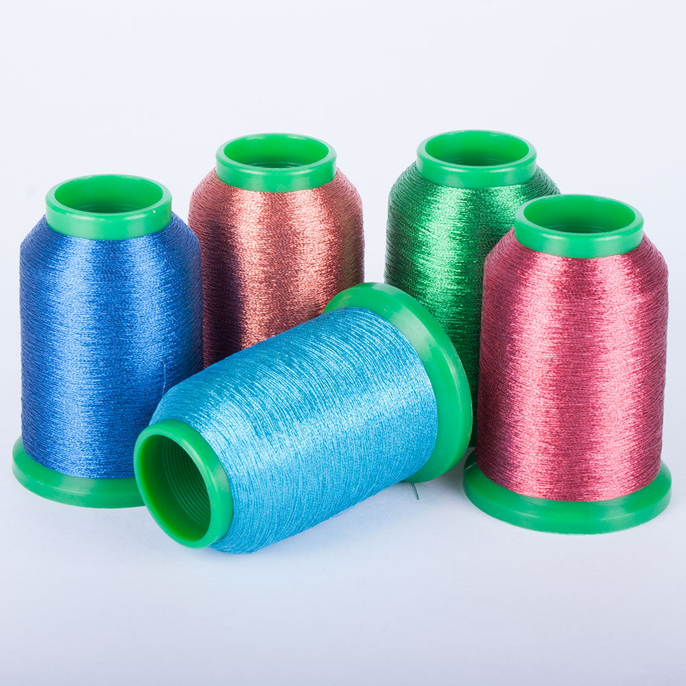 Isamet Metallic Embroidery Thread. 1000m. Coloured Metallic. – Sew ...