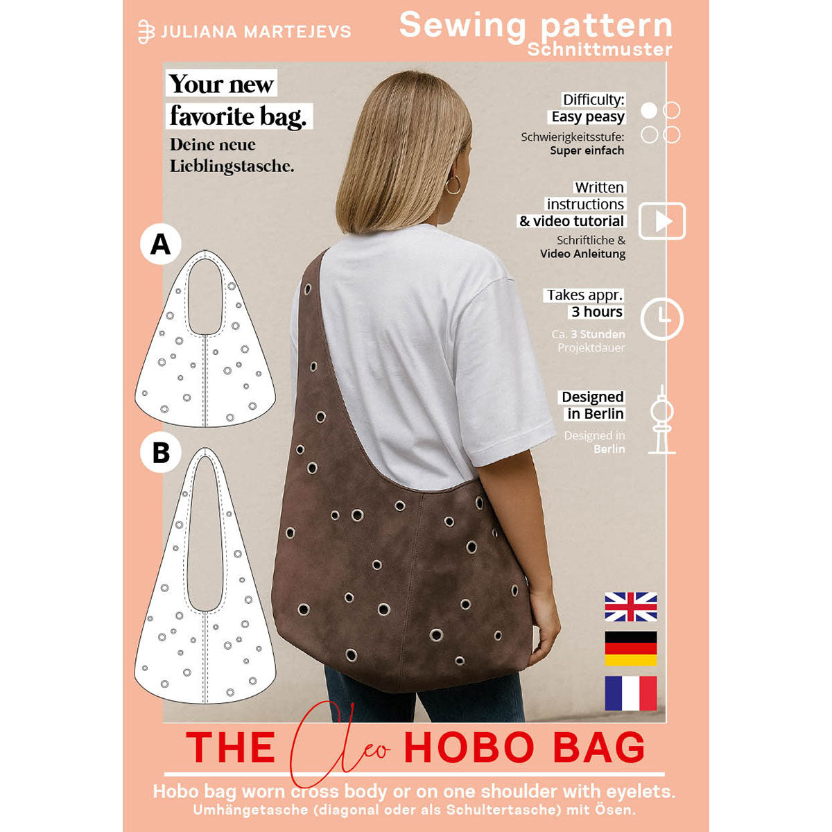 Cleo Hobo Bag Juliana Martejevs Sewing Pattern – Sew Essential