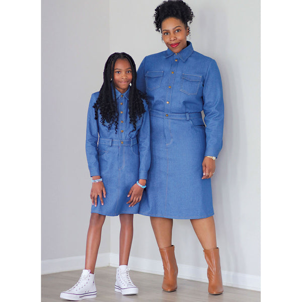 Girls and Misses Denim Dress by Brittany J. Jones Know Me Sewing Patte – Sew Essential