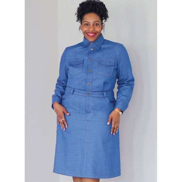Girls and Misses Denim Dress by Brittany J. Jones Know Me Sewing Patte – Sew Essential