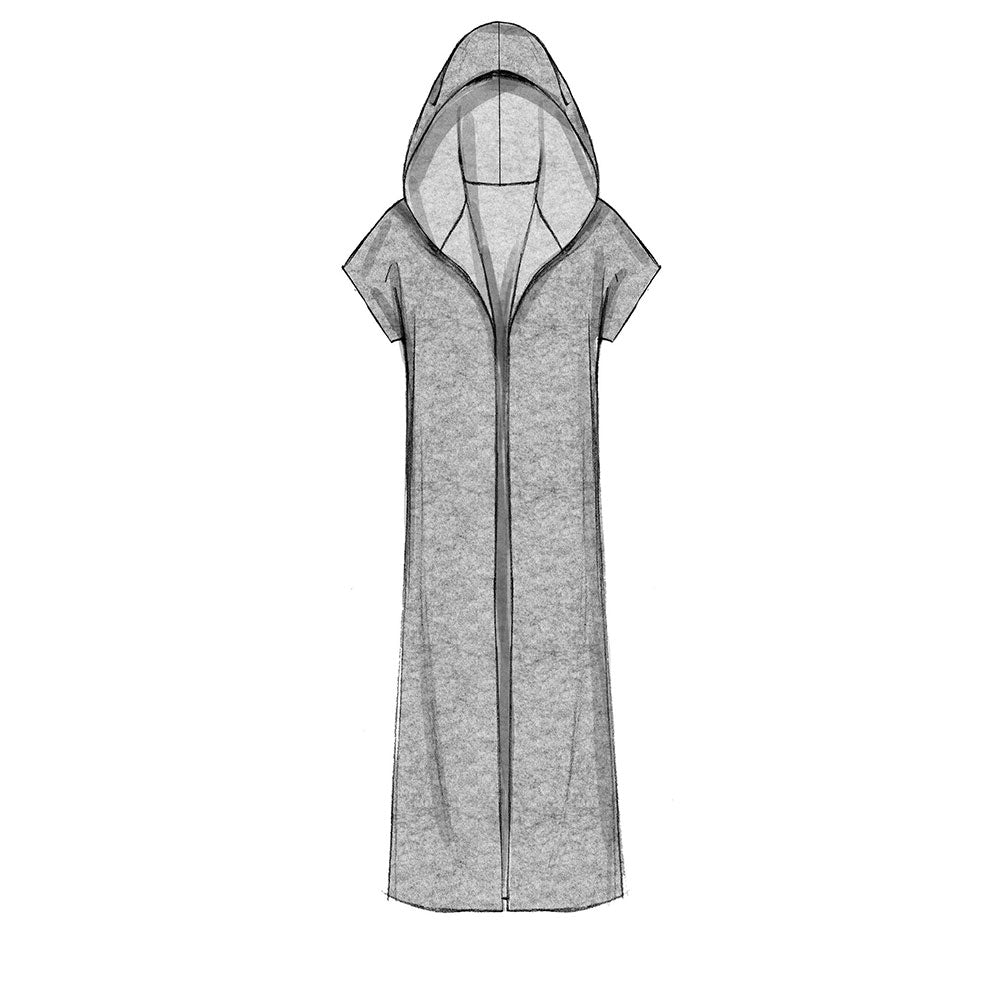 Open Jackets Pattern Misses Open-Front Jackets with Shawl Collar and Hood McCalls Sewing ...