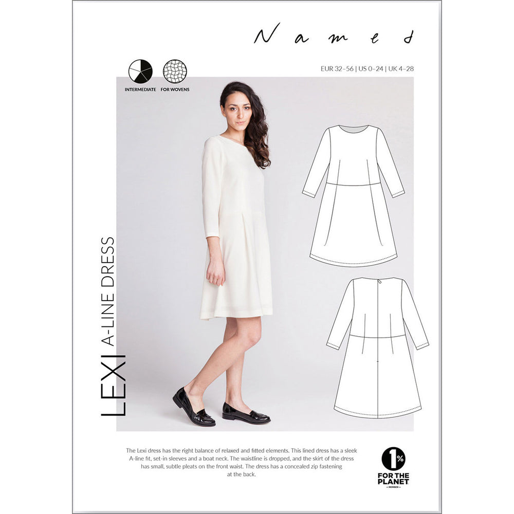 Lexi A-Line Dress Named Clothing Sewing Pattern. Size 4-28. Sew Essential Lexi A-Line Dress Named Clothing Sewing Pattern. Size 4-28. Sew Essential