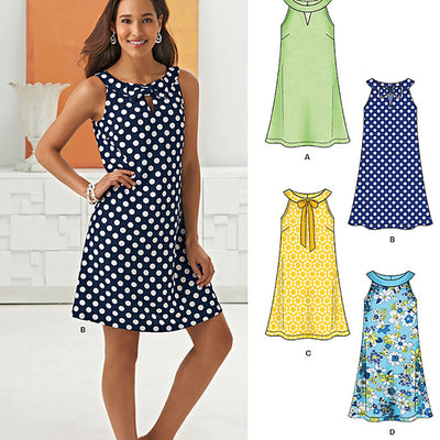 Misses A Line Dress New Look Sewing Pattern No. 6347 – Sew Essential