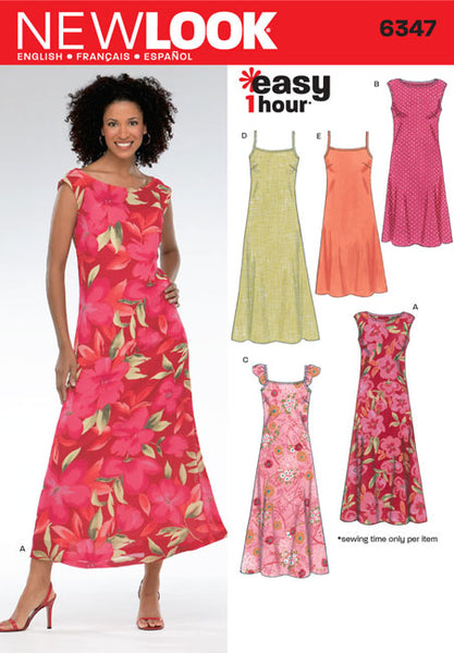 chinese dress ladies Misses A Line Dress New Look Sewing Pattern No. 6347 – Sew Essential