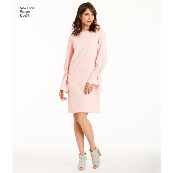 New Look 6524 Womens Dress with Sleeve Variations 6524 - Paper Pattern, Size A (10-12-14-16-18-20-22) New Look 6524 Womens Dress with Sleeve Variations 6524 - Paper Pattern, Size A (10-12-14-16-18-20-22)