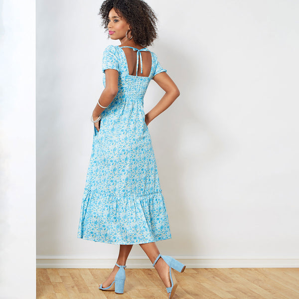 midi dress sewing pattern uk Elodie Wrap Dress Pattern
