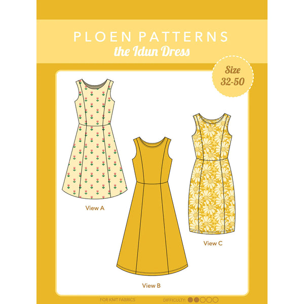 Idun Jersey Dress Ploen Sewing Pattern. Size 4-22. Sew Essential Idun Jersey Dress Ploen Sewing Pattern. Size 4-22. Sew Essential