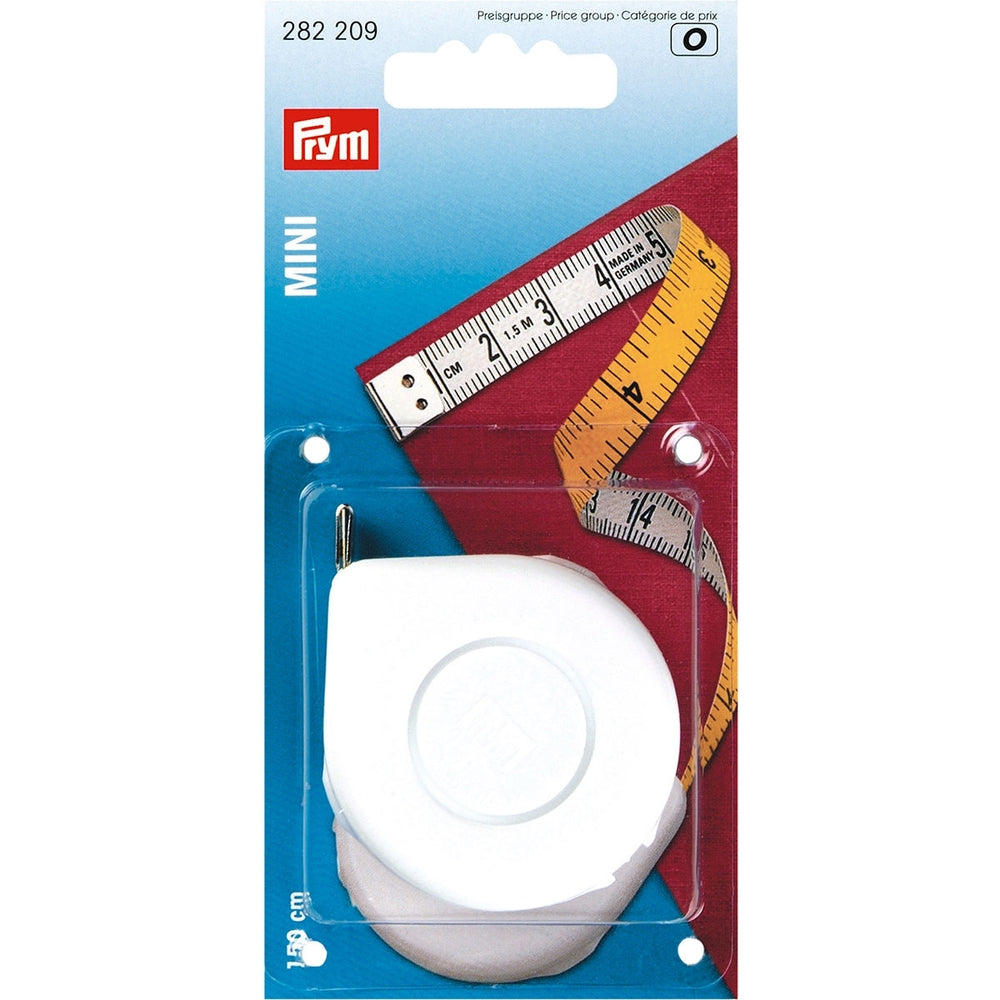 Spring System Measuring Tape Prym Retractable Spring Mini Tape Measure Metric Yellow/White 150cm ...