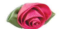 Large Ribbon Rose With Green Leaves. 28mm Qty 100. Colonial Rose.