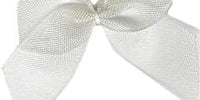 Chiffon Bow. 30mm Qty 100. White.