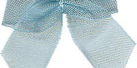 Chiffon Bow. 30mm Qty 100. Light Blue.
