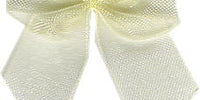 Chiffon Bow. 30mm Qty 100. Baby Maize.