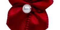 9.5mm Bow With Pearl. Qty 100. Wine.