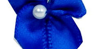 9.5mm Bow With Pearl. Qty 100. Royal Blue.