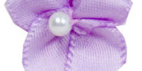 9.5mm Bow With Pearl. Qty 100. Lilac.