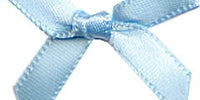 7mm Bow. Qty 100. Light Blue.