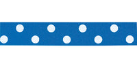 Berisfords Polka Dot Ribbon. 15mm wide x 20m Roll. Dark Royal.