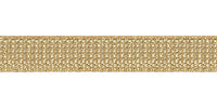 Berisfords Metallic Ribbon. 3mm wide x 50m Roll. Gold.