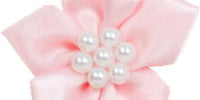 Satin Star With Pearls. 40mm Qty 20. Pale Pink.