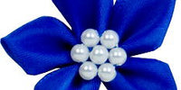 Satin Star With Pearls. 40mm Qty 20. Royal Blue.