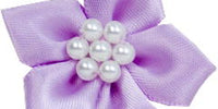 Satin Star With Pearls. 40mm Qty 20. Lilac.