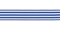 Berisfords Stripes Ribbon. 16mm wide x 25m Roll. Royal.